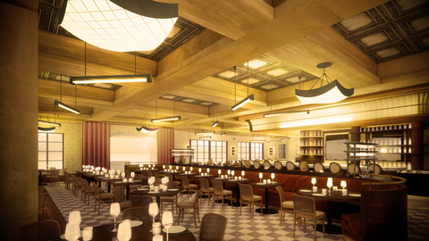 Brasserie B by Bobby Flay at Caesars Palace Rendering (Credit Olivia Jane Design)