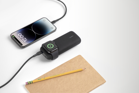 original Belkin BoostCharge™ Fast Wireless Charger for Apple Watch + Power Bank 10K (Photo: Business Wire)