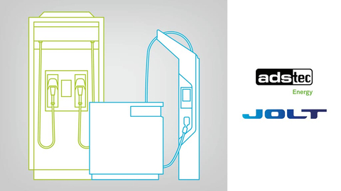 ADS-TEC Energy, a leading international manufacturer of battery storage-based platform solutions, and JOLT Energy today announced an extension of their long-standing collaboration to deploy ultra-fast charging stations in major cities in Europe and the United States. JOLT has already ordered a high double-digit number of systems for 2023, and more orders are expected in support of JOLT’s roll-out plan. The collaboration reflects the strong demand for a fast, convenient charging experience, especially in inner-city areas. (Graphic: Business Wire)