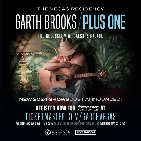 Garth Brooks/Plus ONE at The Colosseum at Caesars Palace Admat (Graphic: Business Wire)