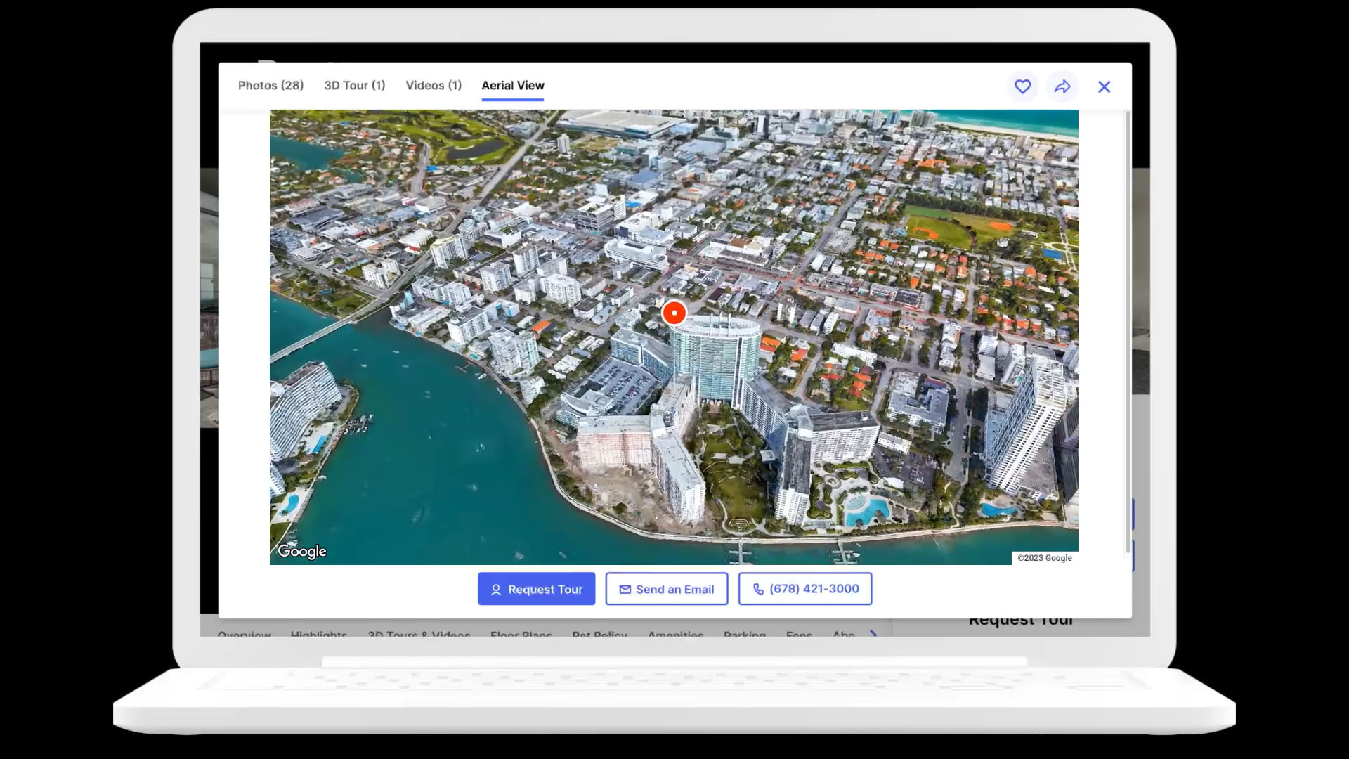 With the introduction of Google Maps Platform’s Aerial View, renters can now experience a captivating 3D cinematic perspective, offering a bird’s-eye view of a community. This functionality is optimized for both mobile and desktop use.