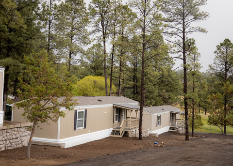 An affordable housing development in Ruidoso, New Mexico, was funded, in part, with a $200,000 donation from the Federal Home Loan Bank of Dallas. Mechem Meadows provides rental housing to people displaced by last year’s wildfires and serves as affordable workforce housing in the region. (Photo: Business Wire)
