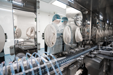Sterile drug products in production by aseptic processing at the manufacturing site in Singapore (Photo: Business Wire)