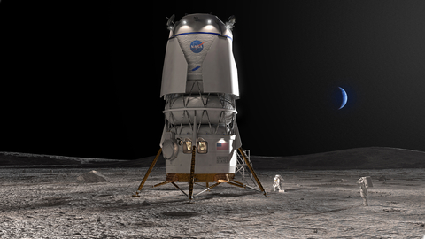 A rendering of Blue Origin’s Blue Moon lander that will return astronauts to the Moon as part of NASA’s Artemis program. (Photo: Blue Origin)