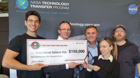 Kernel Deltech USA, Eternal space division, celebrates after the announcement. (Photo: Business Wire)