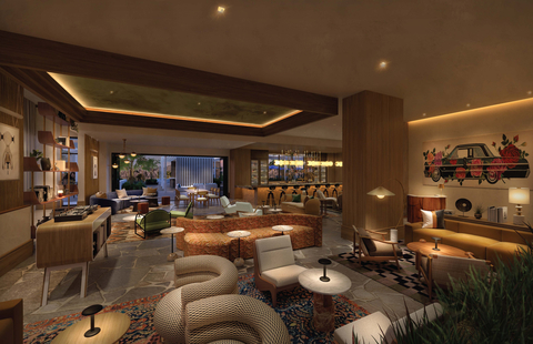 Thompson Palm Springs Lounge Rendering (Photo: Business Wire)