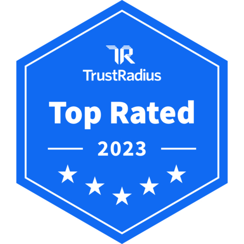 Trust Radius Top Rated 2023 (Graphic: Business Wire)