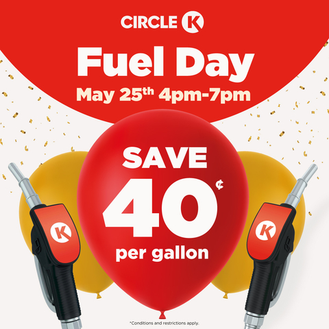 Circle K To Host ‘Fuel Day’ on May 25 With 40 Cents Off Per Gallon of Fuel. (Photo: Business Wire)