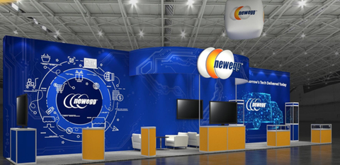 A render of Newegg's Computex booth. (credit: Newegg)