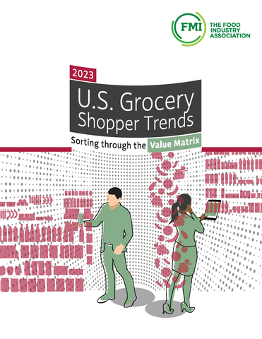 The latest survey of grocery shoppers by FMI – The Food Industry Association for its U.S. Grocery Shopping Trends 2023 series, reveals that the meaning of “good value” is becoming more complex as consumers navigate grocery aisles. (Graphic: Business Wire)