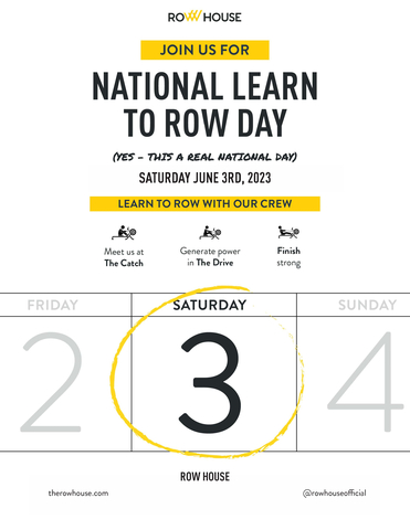 Row House is celebrating National Learn to Row Day across the country on June 3. (Graphic: Business Wire)