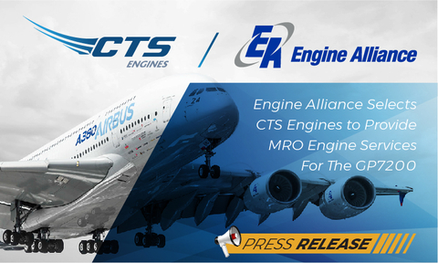 Engine Alliance seleciona CTS Engines para prover serviços de MRO a motores GP7200