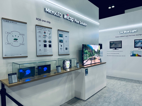 Sección de exposición de MicroLED en el stand de Seoul Semiconductor en la Display Week 2023 (Foto: Seoul Semiconductor)