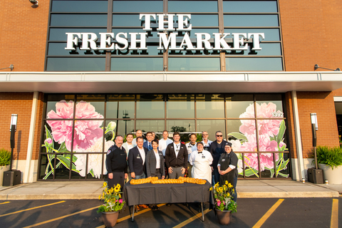 On Wednesday, May 24, The Fresh Market opened its 160th store in Carmel, IN. Company and store leaders, along with dignitaries from the City of Carmel, took part in a bread breaking ceremony to officially open the store to guests. (Photo: The Fresh Market)