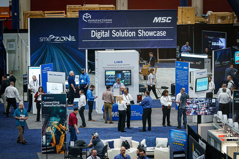 EASTEC 2023 featured a new Digital Solutions Showcase, presented in partnership with MSC and the Robert E. Morris Company, to expose attendees to the latest technological innovations to improve year-over-year profitability. Intended to help all manufacturers close the digital tech gap and improve the productivity of both their workforce and equipment, the showcase included digital solutions such as predictive milling, in-situ monitoring, artificial intelligence/machine learning, and an all-in-one solution that uses machining dynamics to stabilize and optimize milling performance. (Photo: Business Wire)