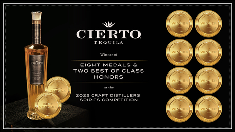 Cierto Tequila Wins Best Tequila at the 2022 Craft Distillers Spirits Competition (Graphic: Business Wire)