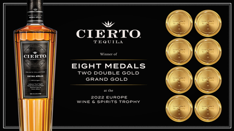 Cierto Tequila Wins Two Double Golds and Grand Gold at the 2022 Europe Wine & Spirits Trophy (Photo: Business Wire)