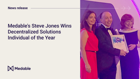 Medable's Steve Jones Wins Decentralized Solutions Individual of the Year (Graphic: Business Wire)