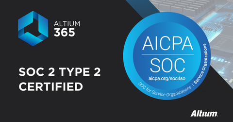 SOC 2 Type 2 certification underscores Altium's commitment to ensuring data availability, security, and privacy on the Altium 365 collaborative platform for electronics design. (Graphic: Altium LLC)