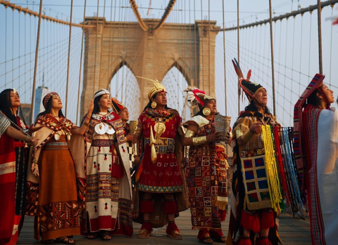 original Peruvian actors from Cusco promoting the Inti Raymi 2023 in New York City, as tourism in Peru is once more on the rise. (Photo: PROMPERÚ).