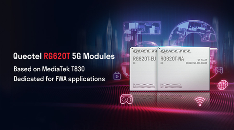 Quectel 5G RG620T modules based on MediaTek T830 gain global certifications to help drive FWA app deployment (Graphic: Business Wire)