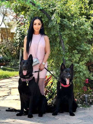 thumbnail Lana Fuchs (Founder of Barkmerica) with Lucifer Morningstar Fuchs And Lilith Morningstar Fuchs (Photo: Business Wire)