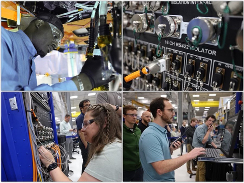 original Sierra Space team members run tests during Dream Chaser's inaugural Power On testing. (Photo: Business Wire)