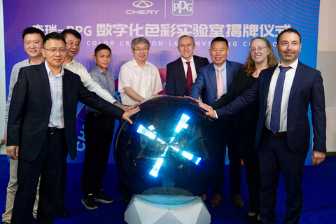 Representatives from PPG and Chery Automobile celebrate the opening of a Color Creation Lab in Wuhu, China. (Photo: PPG)