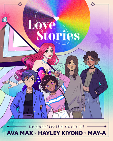 WEBTOON and Atlantic Records today announced “Love Stories,” a webcomic miniseries celebrating LGBTQ+ stories for Pride Month. (Graphic: Business Wire)
