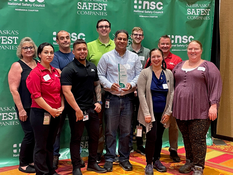 Oatey's William H. Harvey associates were recognized as one of Nebraska's Safest Companies on May 15 at the annual Celebration of Safety Luncheon.(Photo: Oatey)