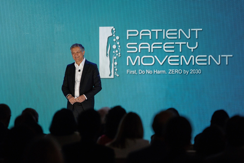 Joe Kiani, founder of the Patient Safety Movement Foundation, speaks at the 10th Annual World Patient Safety, Science Technology Summit in Newport Beach, California. (Photo: Business Wire)