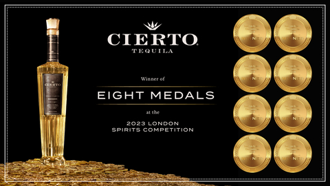 Cierto Tequila Wins Eight Medals at the 2023 London Spirits Competition (Graphic: Business Wire)