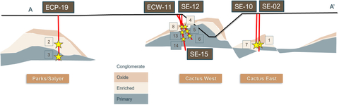FIGURE 2: Cactus Mine Project Long Section of Sample Locations (Graphic: Business Wire)