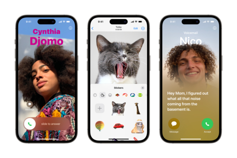 iOS 17 upgrades the communications experience with Contact Posters, a new stickers experience, Live Voicemail, and much more. (Graphic: Business Wire)