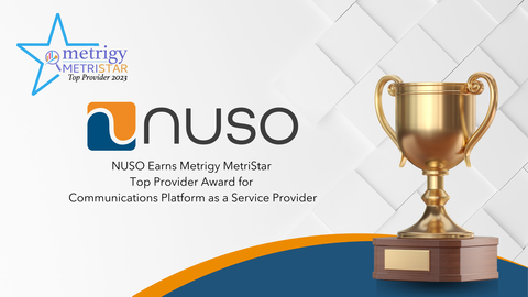 NUSO Earns Metrigy Top Provider Award for CPaaS Provider; Customers Cite Response Time, Technical Features, Application Quality, and Platform Reliability (Graphic: NUSO)