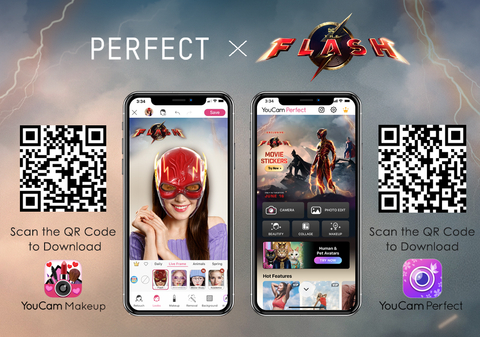YouCam Apps launches an exclusive collection of AR movie effects for Warner Bros. Pictures' The Flash. (Photo: Business Wire)
