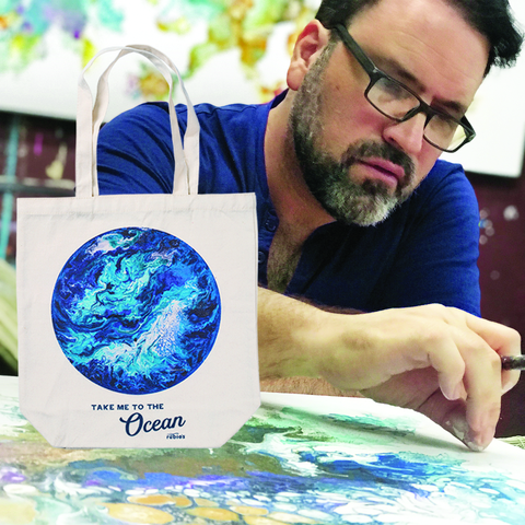 original Celebrating their Baja roots, Rubio’s Coastal Grill partnered with Mexican Artist Marco Tulio to further highlight the authentic connection between Rubio’s and World Oceans Day. On Thursday, June 8, Rubio’s will be giving guests a free, reusable canvas tote bag, with any purchase, featuring a painted design created exclusively for Rubio’s by Marco Tulio. (Photo: Business Wire)