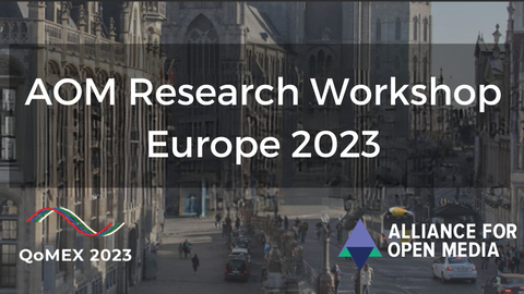 AOMedia announced today that it will host the AOMedia Research Workshop Europe 2023 in conjunction with QoMEX 2023, in Ghent, Belgium on Monday, June 19, 2023, from 10:00 a.m. to 9:30 p.m. (Graphic: Business Wire)