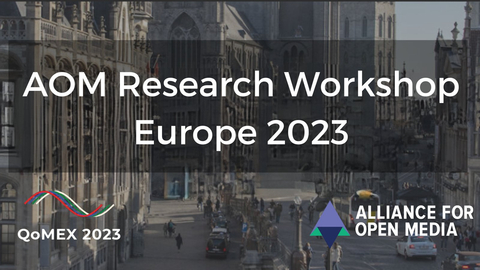 thumbnail AOMedia announced today that it will host the AOMedia Research Workshop Europe 2023 in conjunction with QoMEX 2023, in Ghent, Belgium on Monday, June 19, 2023, from 10:00 a.m. to 9:30 p.m. (Graphic: Business Wire)