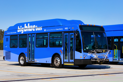 Clean Energy customer Big Blue Bus was one of the country's first municipal transit agencies to convert its entire fleet to RNG. (Photo: Business Wire)