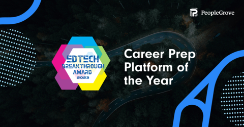 PeopleGrove named Career Prep Platform of the Year in 2023 EdTech Breakthrough Awards. (Graphic: Business Wire)