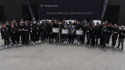 Faraday Future Developer Co-creation Mission event, held at Willow Springs Int'l Raceway in California on June 6th, 2023. (Photo: Business Wire)