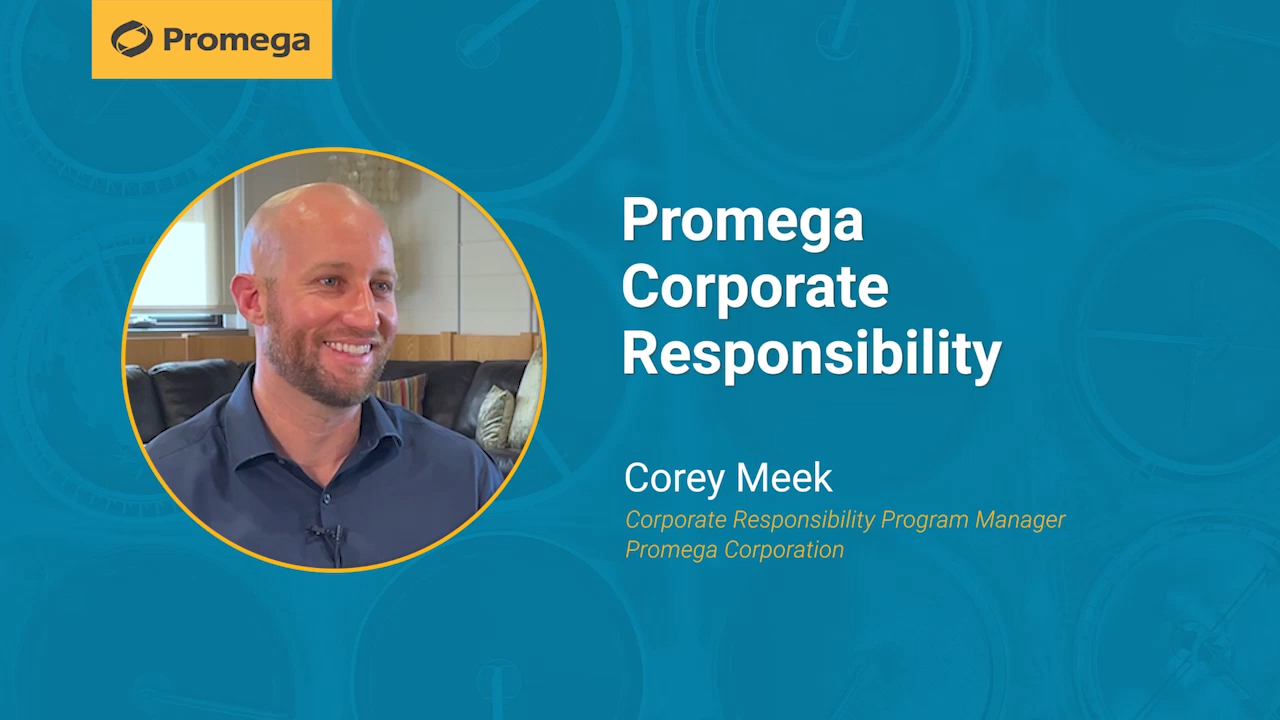 Corporate Responsibility Program Manager Corey Meek describes how Promega is working towards 100% renewable electricity by 2025.