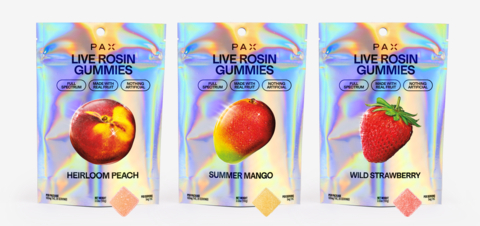 PAX Live Rosin Gummies bring together real fruit and solventless live rosin for an all natural, full-spectrum experience. (Photo: Business Wire)