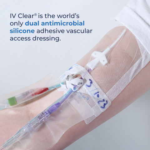 Covalon's IV Clear® is the world's only dual antimicrobial silicone adhesive vascular access dressing. (Photo: Business Wire)