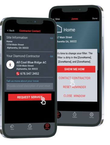 The kumo connect™ program is a new function within the kumo cloud® app allowing homeowners to contact their contractor for maintenance or service of their system directly from the app. 
(Photo: Business Wire)