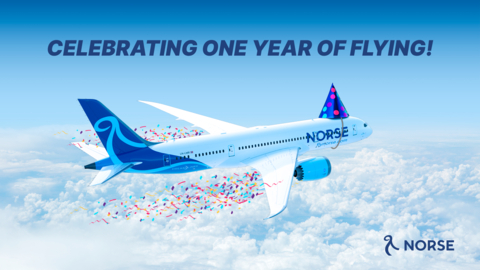 Norse Atlantic Airways marks one-year anniversary of inaugural flight with global sale. (Photo: Business Wire)