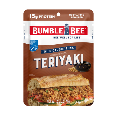 Bumble Bee® Pouched Wild-Caught Tuna in Teriyaki Flavor, with MSC certified tuna. (Photo: Business Wire)