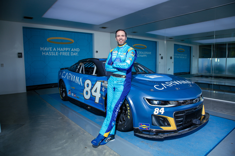 original Jimmie Johnson and Carvana Reveal New Paint Scheme for Chicago Street Race (Photo: Business Wire)