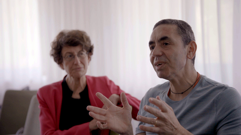 original National Geographic announced the greenlight of THE CANCER VACCINE (w.t.), a new documentary special that will take viewers to the frontlines of the fight to cure cancer. With National Geographic's signature exclusive inside access, THE CANCER VACCINE will follow Uğur Şahin, right, and Özlem Türeci –husband and wife team who built German biotechnology giant BioNTech –as they and their team race competitors, skeptics, governments, and cancer itself to create an entirely new class of medicines that use the body's own defenses to defeat cancer. (credit: Oxford Films)